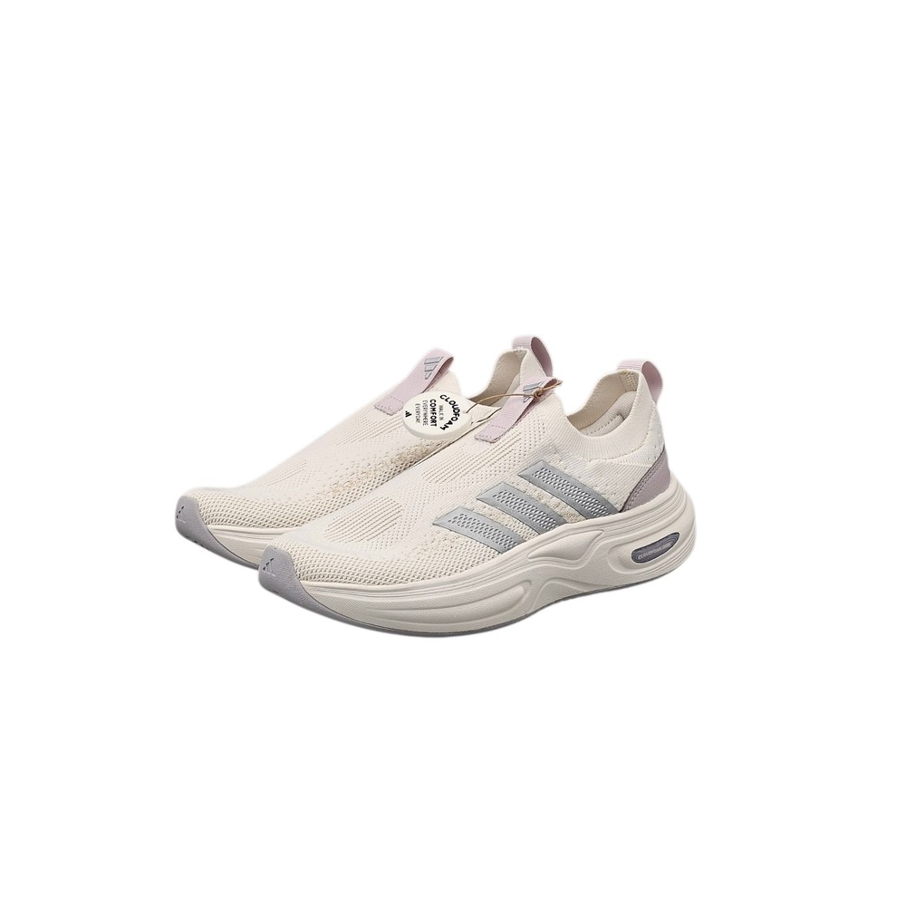 ADIDAS Women's Size 6.5 US Wide Cloudfoam Cuxxion Sock Ivory Sneakers Shoes - Picture 3 of 8